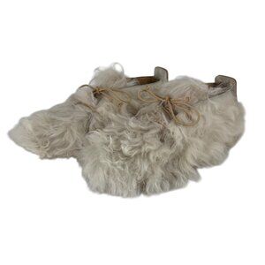 Tory Burch Evan Mongolian Shearling Bootie Fur Leather 7.5M Winter Unique